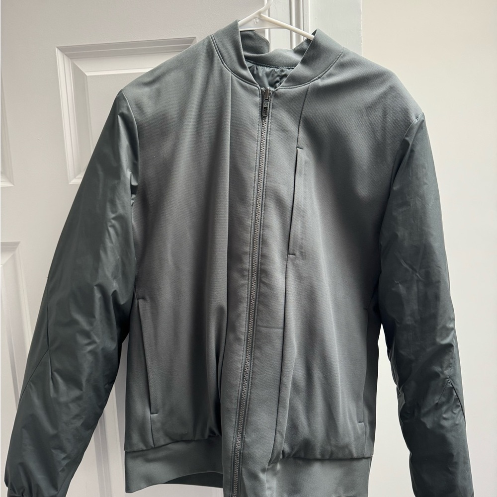 Men's Lululemon Green Bomber Jacket - Reversible